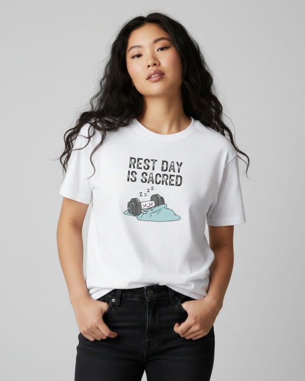 Rest Day Is Sacred Unisex Oversized Boxy Tee