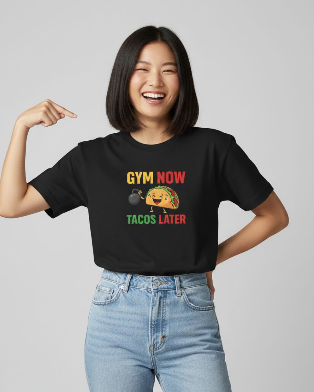 Gym Now Tacos Later Boxy Tee