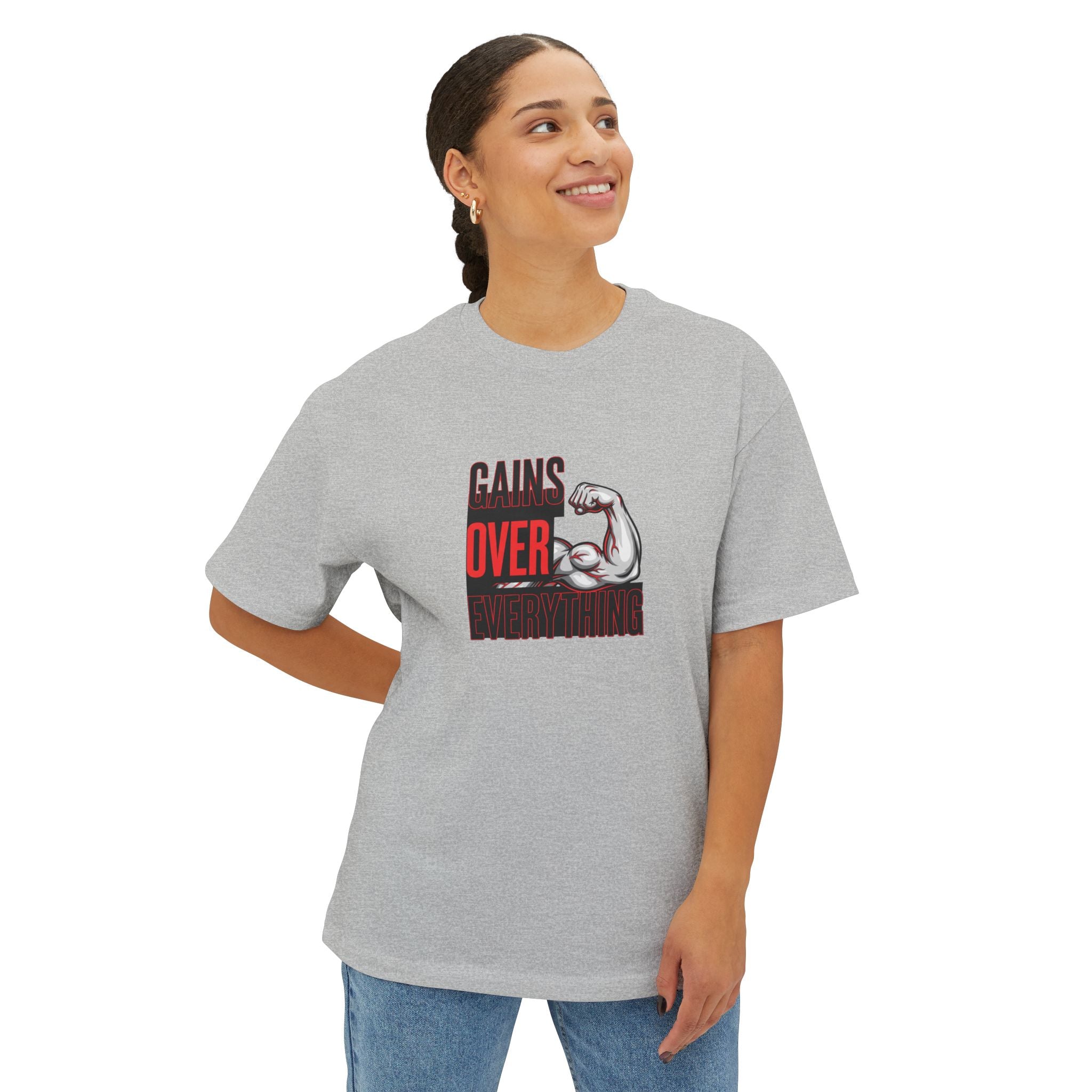Gains Over Everything Unisex Boxy Tee