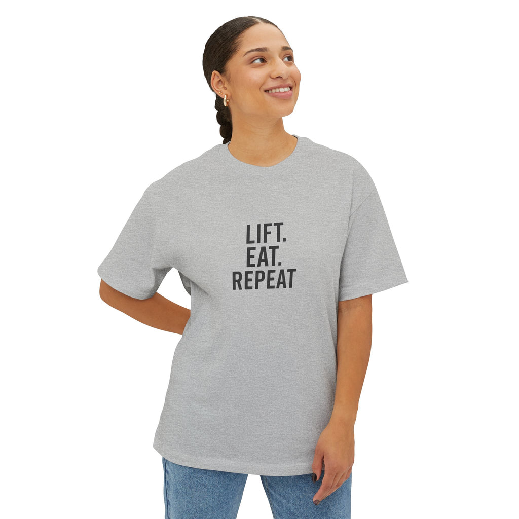 Lift Eat Repeat Unisex Oversized Boxy Tee