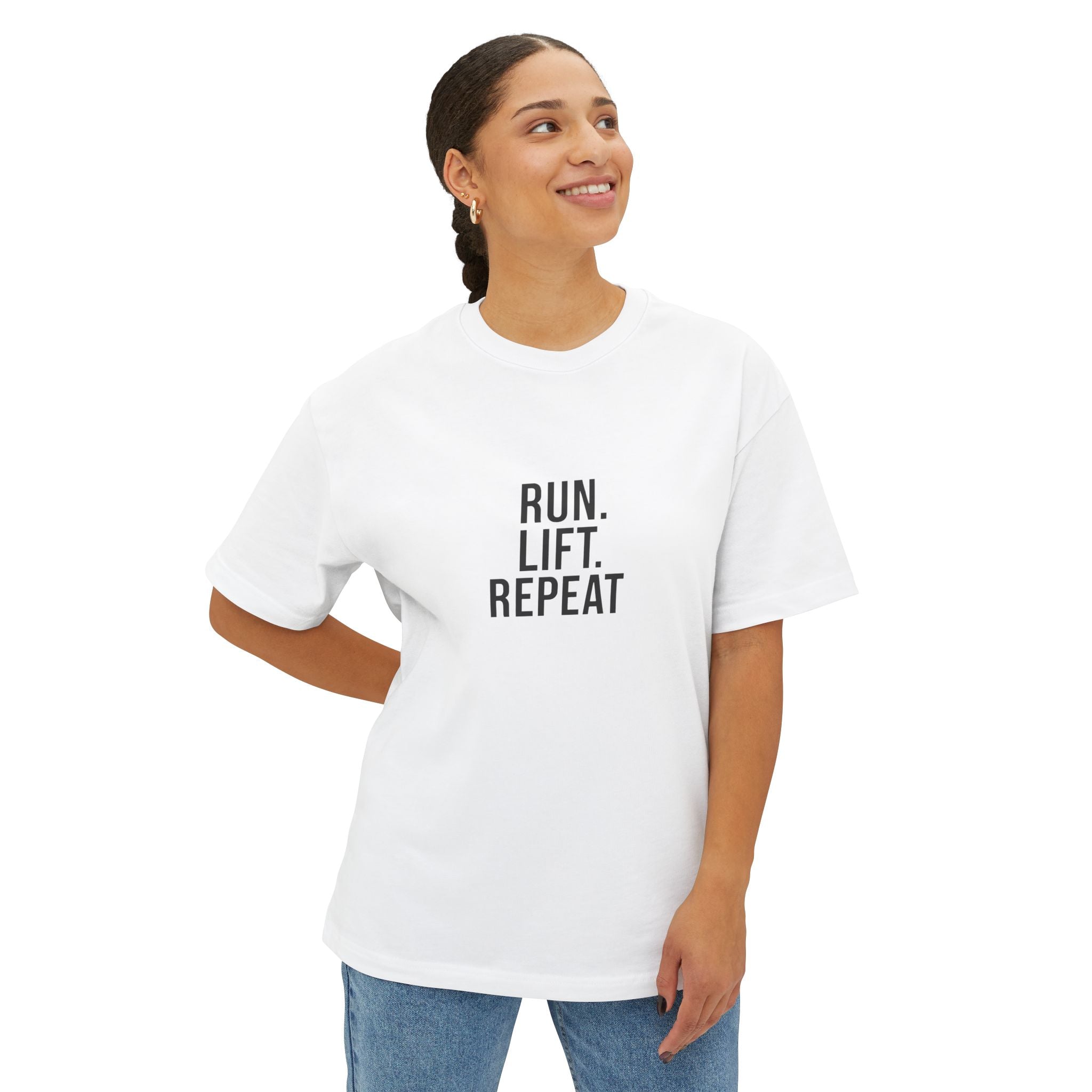 Motivational Fitness Tee - Run Lift Repeat