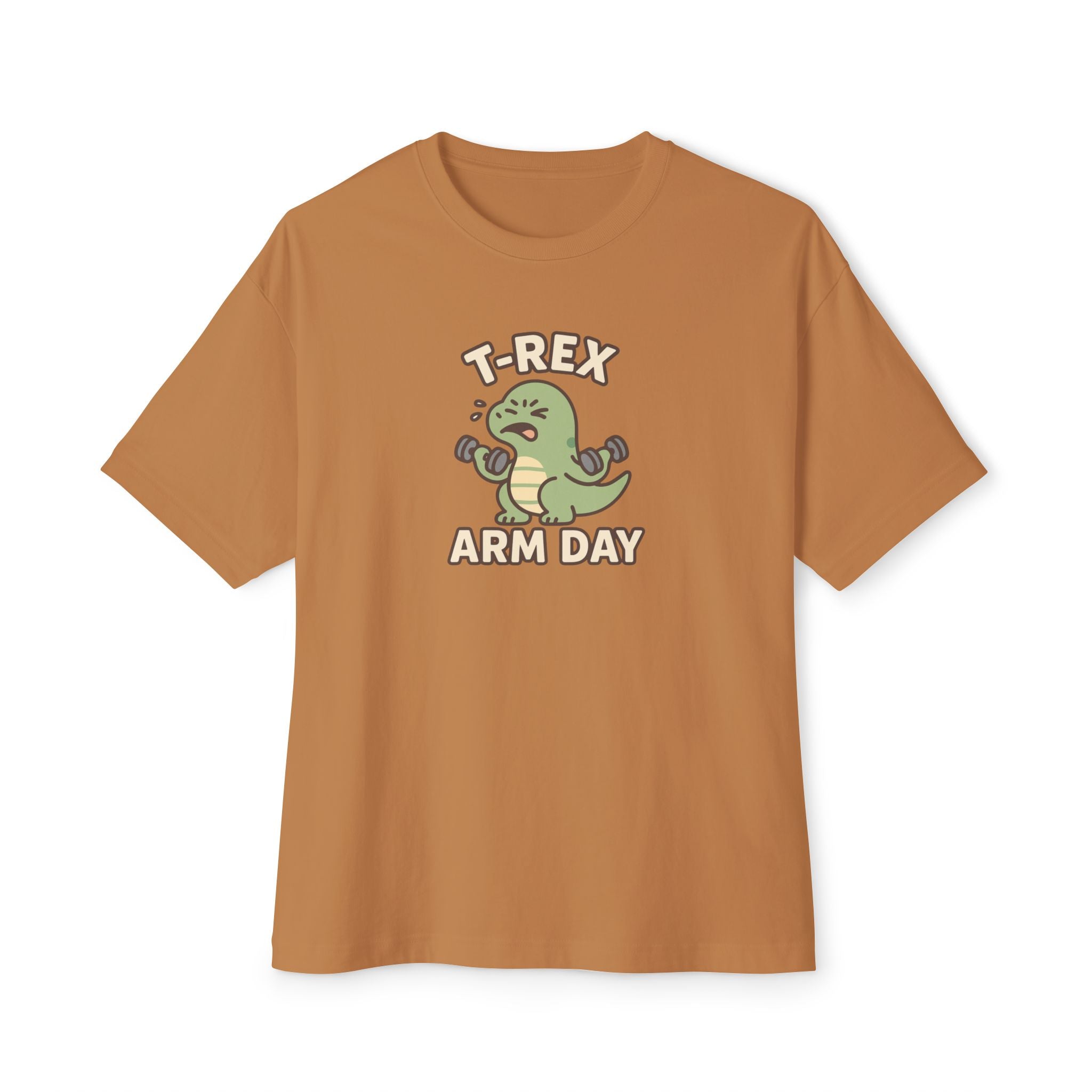 Funny T-Rex Arm Day Unisex Oversized Boxy Tee