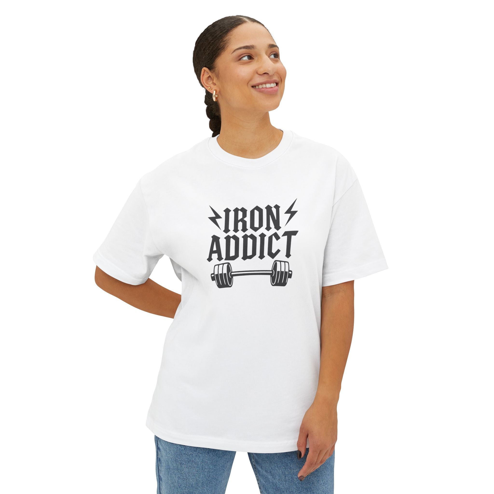 Unisex Oversized Boxy Tee - Iron Addict Gym Shirt