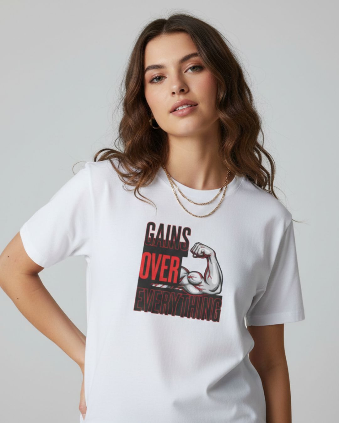 Gains Over Everything Unisex Boxy Tee