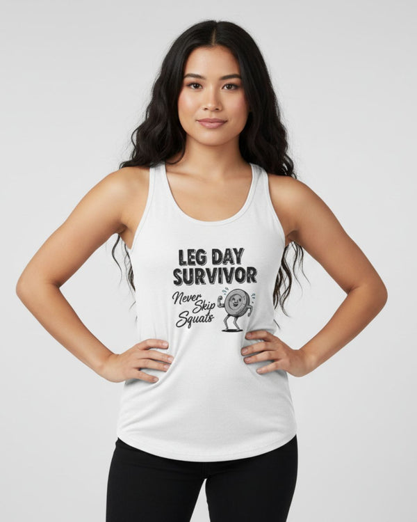 Leg Day Survivor Racerback Tank