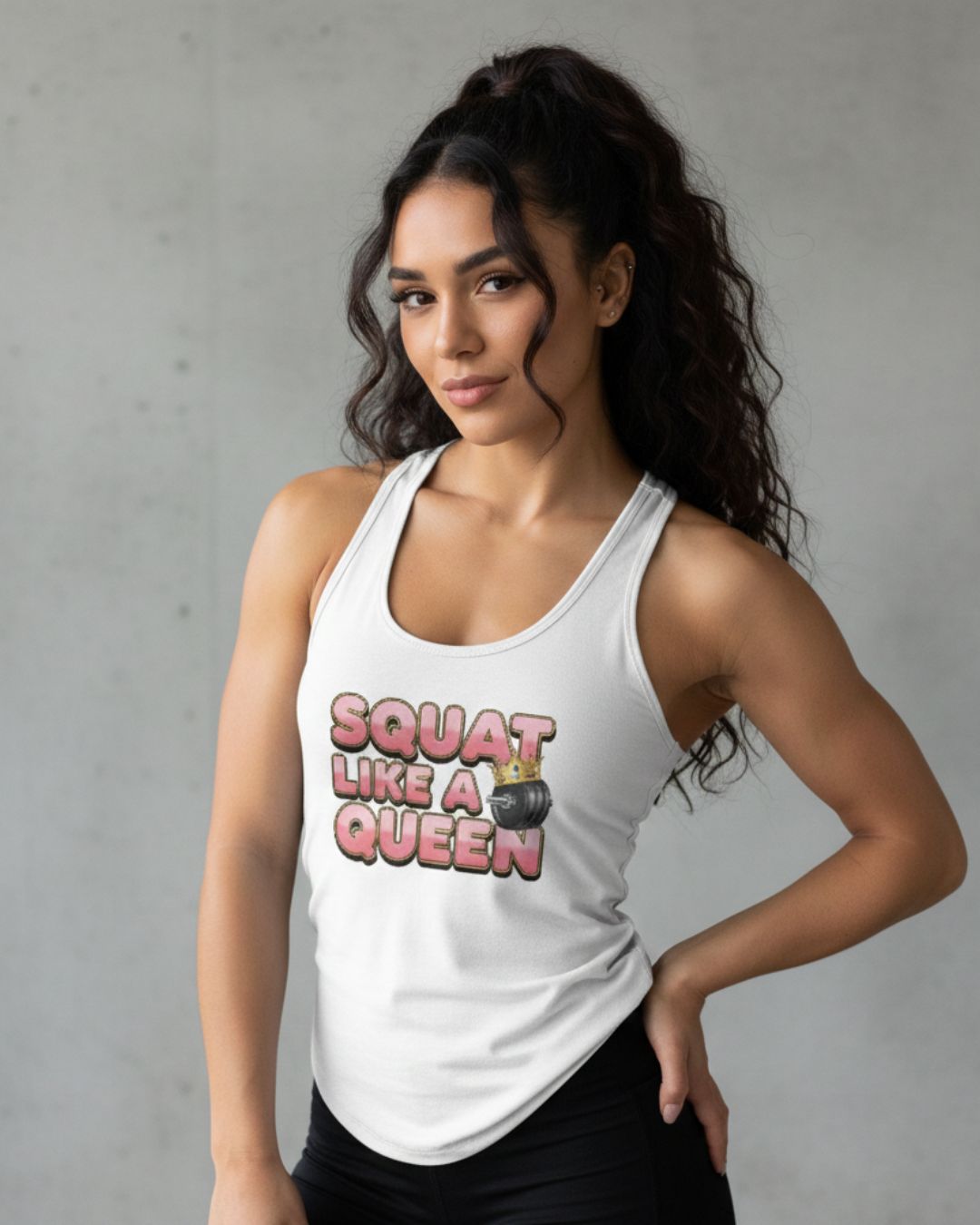 Squat Like a Queen Racerback Tank
