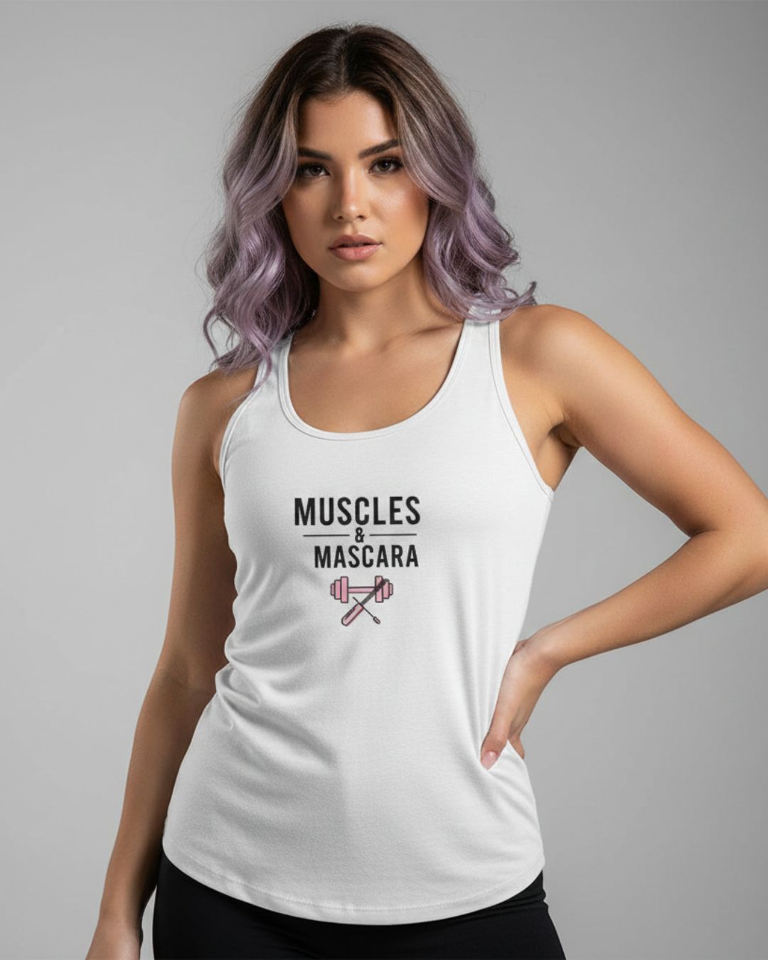 Muscles & Mascara Racerback Tank Top