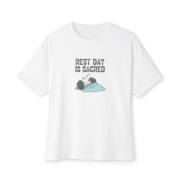 Rest Day Is Sacred Unisex Oversized Boxy Tee