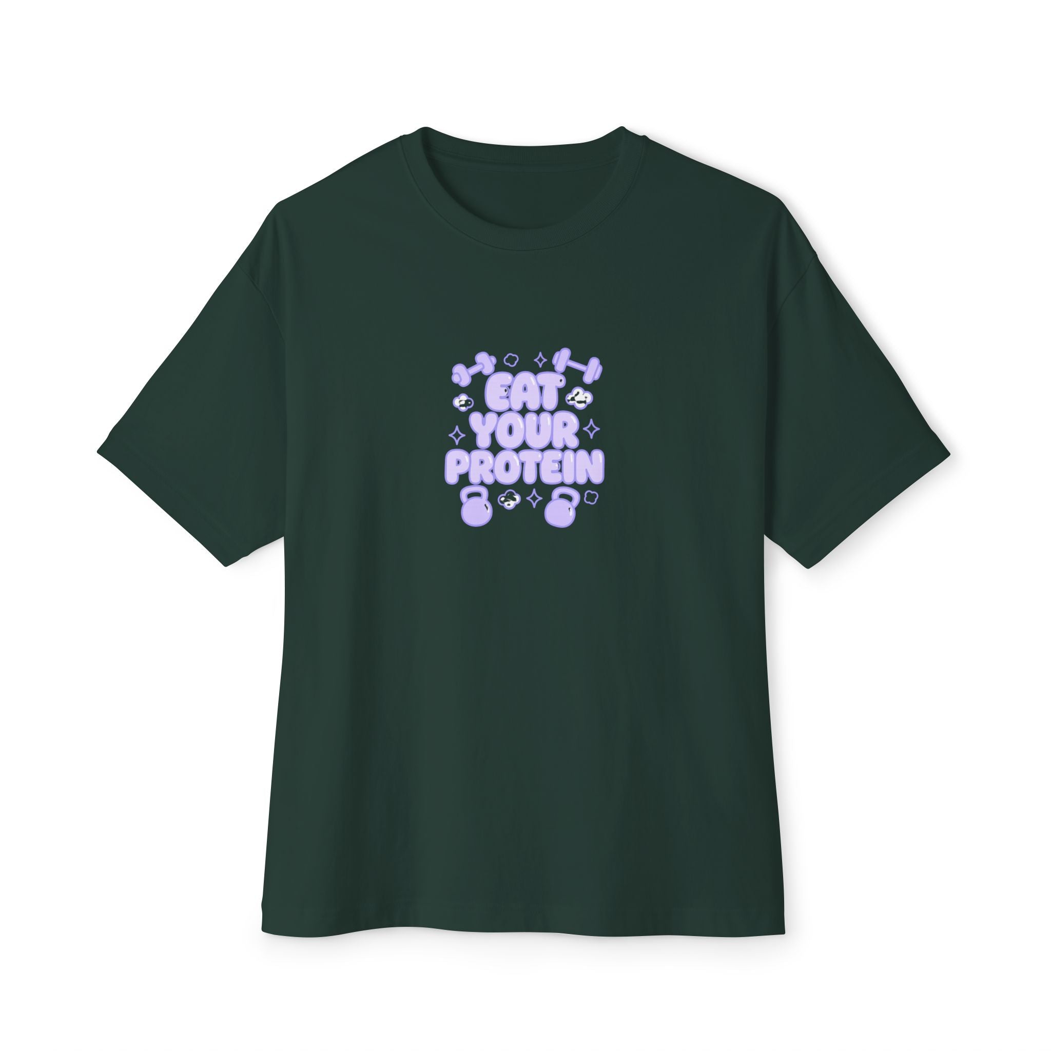 Unisex Oversized Boxy Tee - "Eat Your Protein"