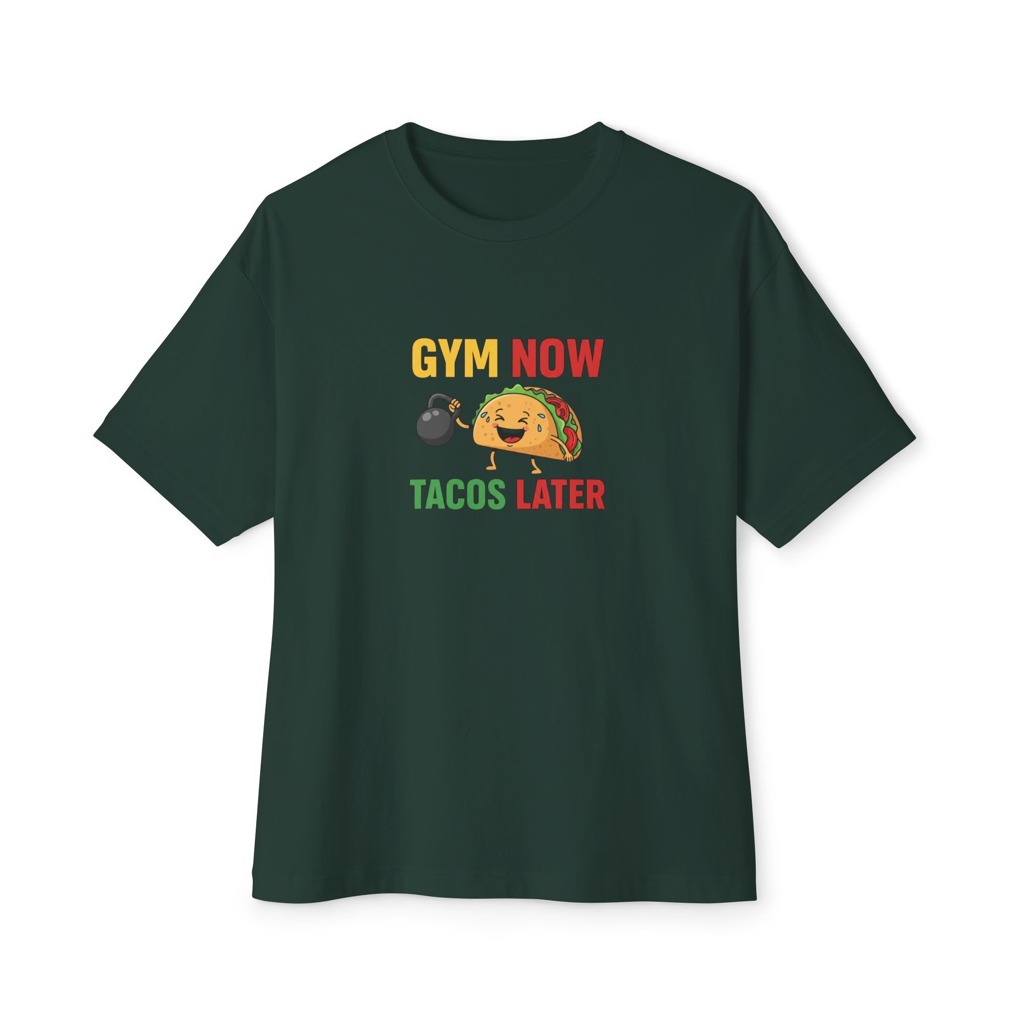 Gym Now Tacos Later Boxy Tee