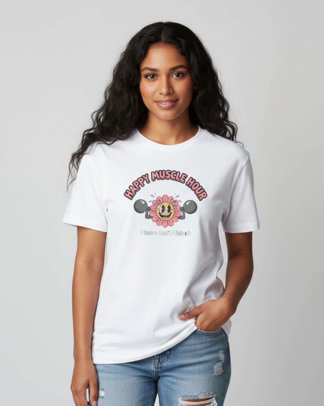 Happy Muscle Hour Oversized Tee